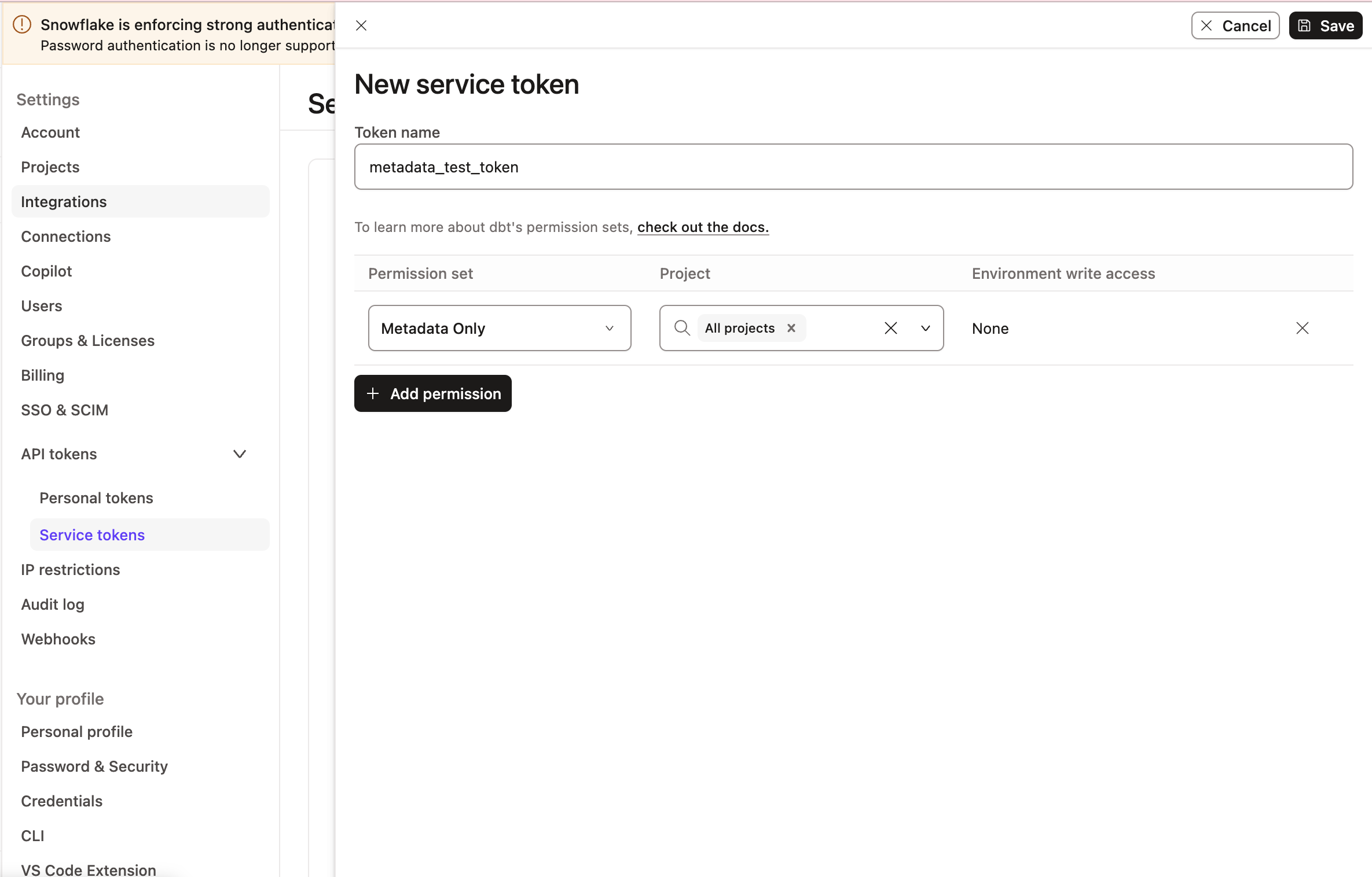 Set up your dashboard status tile and service token to embed a data health tile Set up your dashboard status tile and service token to embed a data health tile