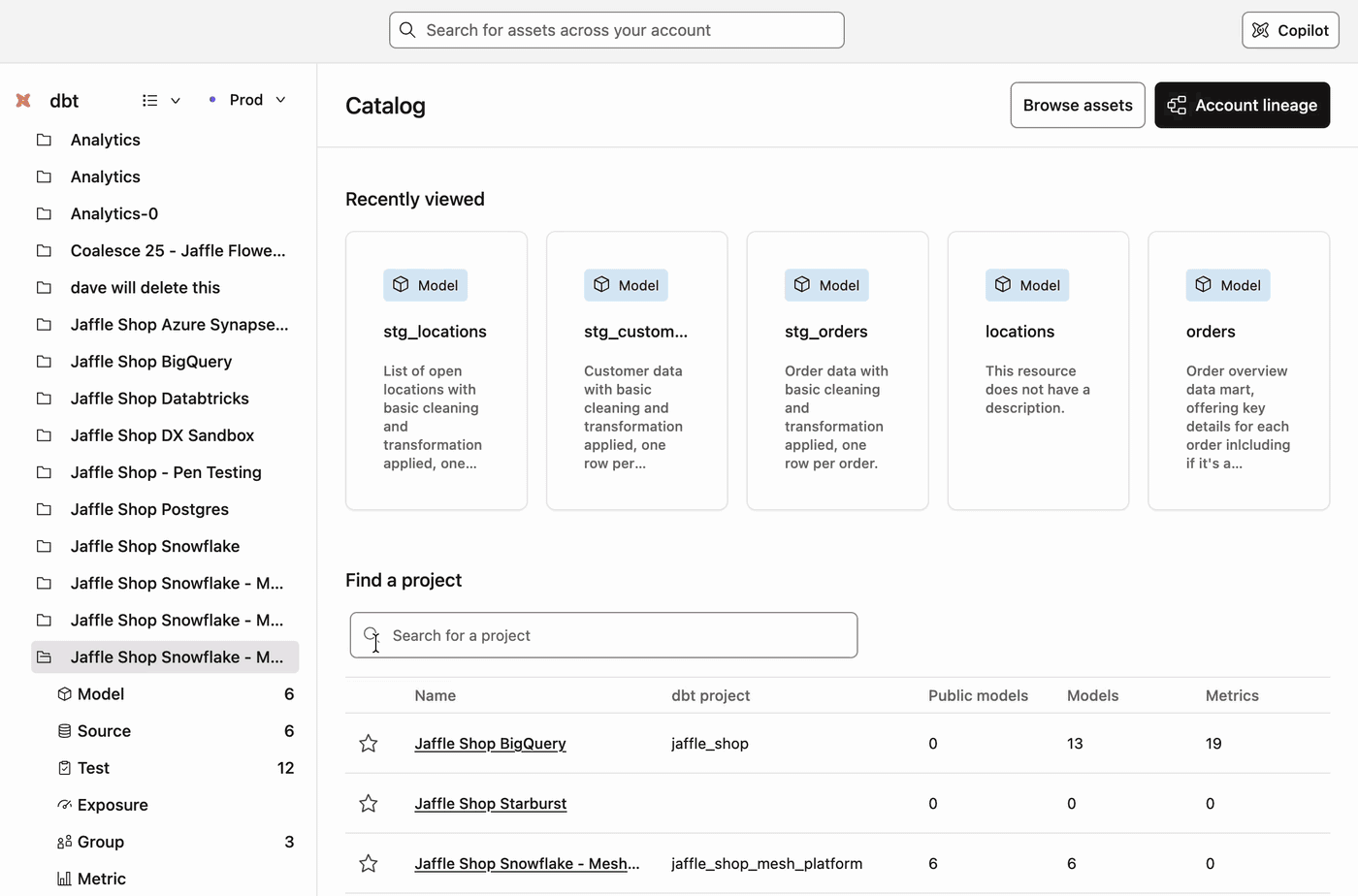 Access Catalog from the lineage tab in a job by double-clicking a lineage node. Access Catalog from the lineage tab in a job by double-clicking a lineage node.