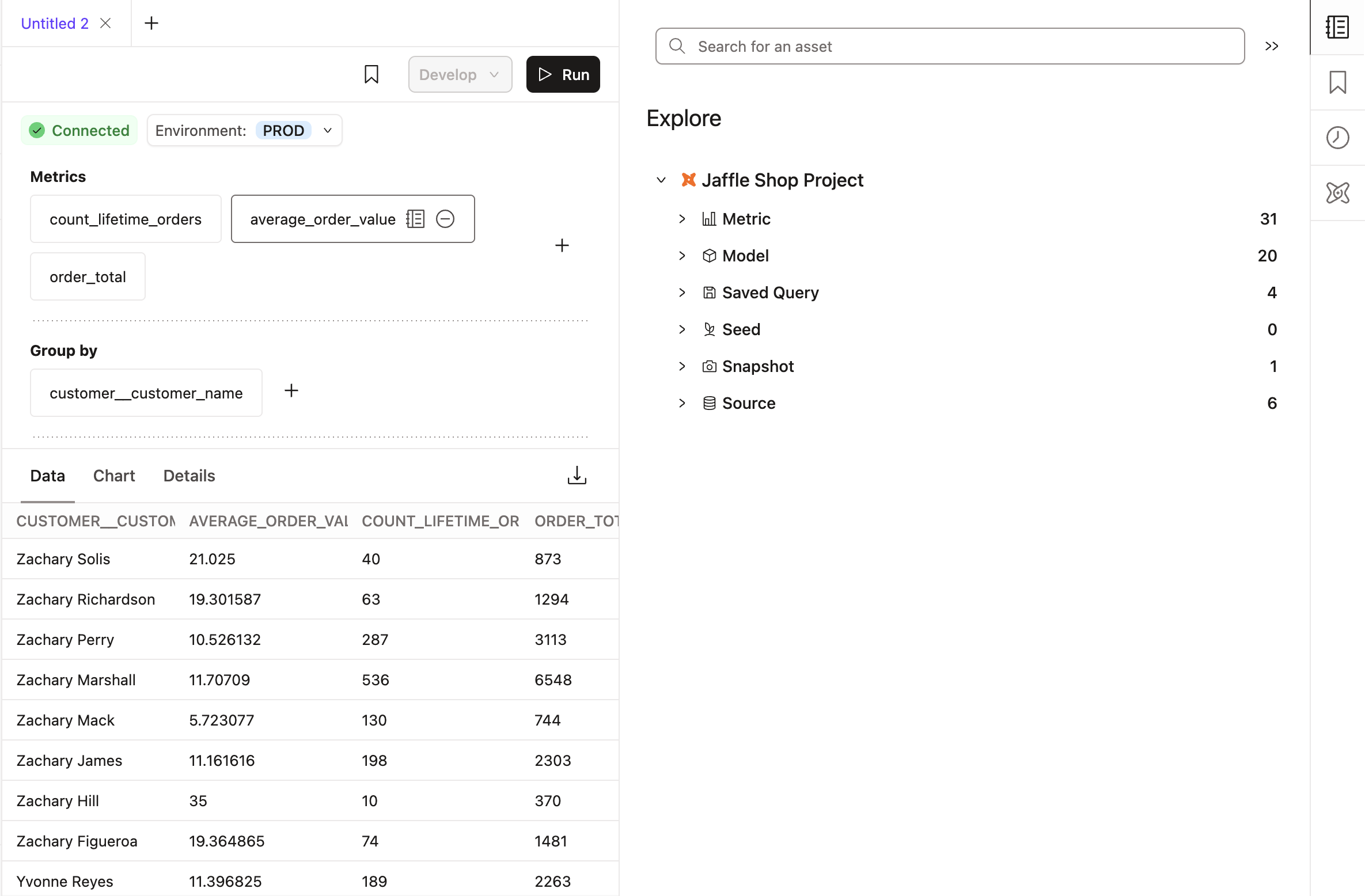 Semantic Layer querying within dbt Insights Semantic Layer querying within dbt Insights