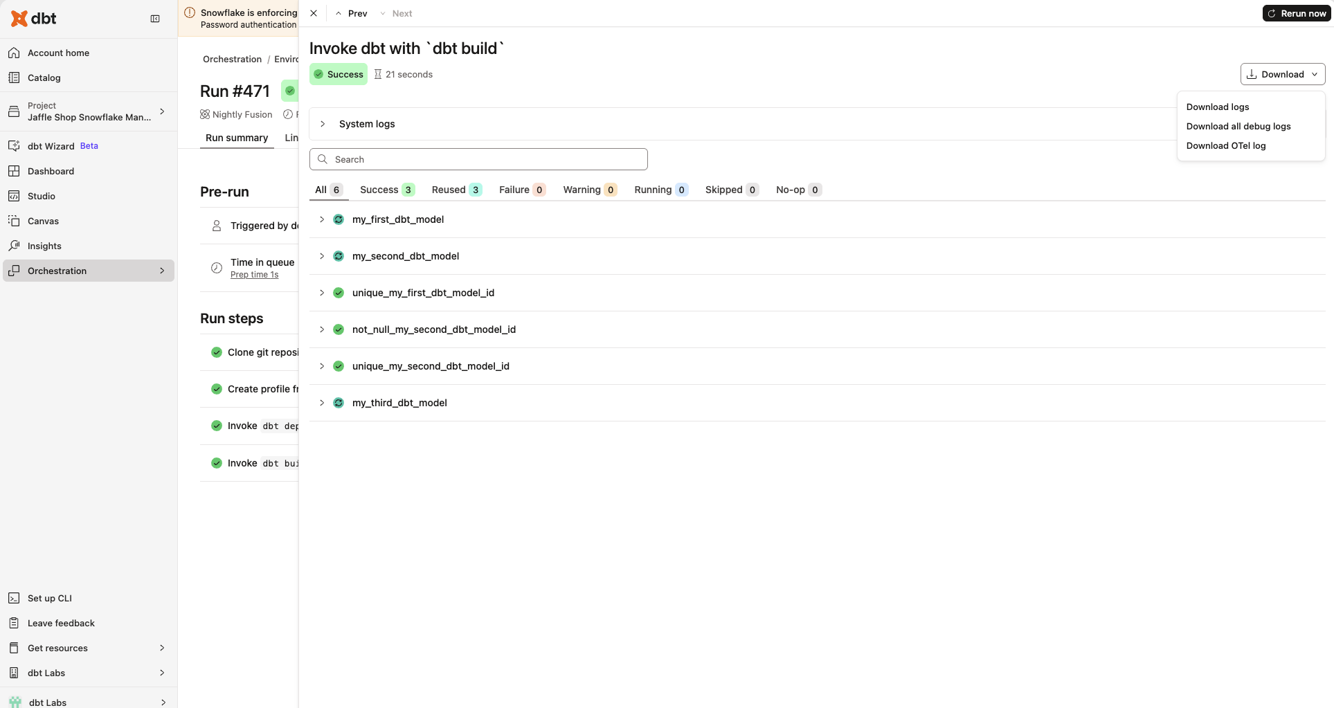 Download logs Download logs