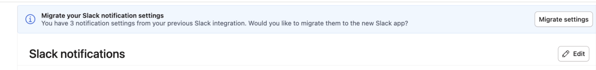 Example of the Slack migration banner Example of the Slack migration banner